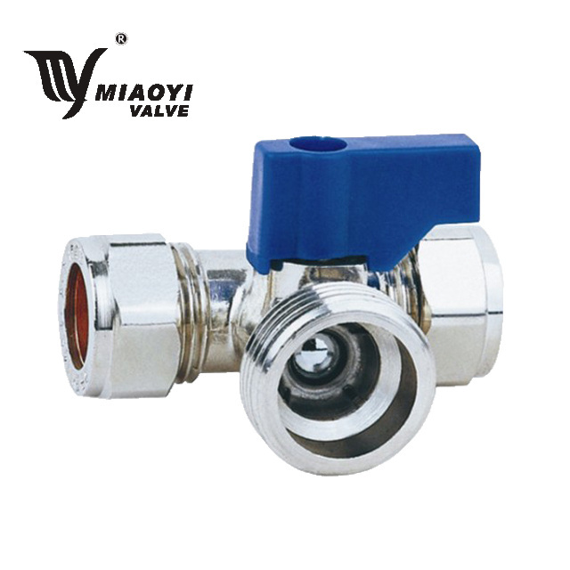 brass isolation valve mini pex connect washing machine valve