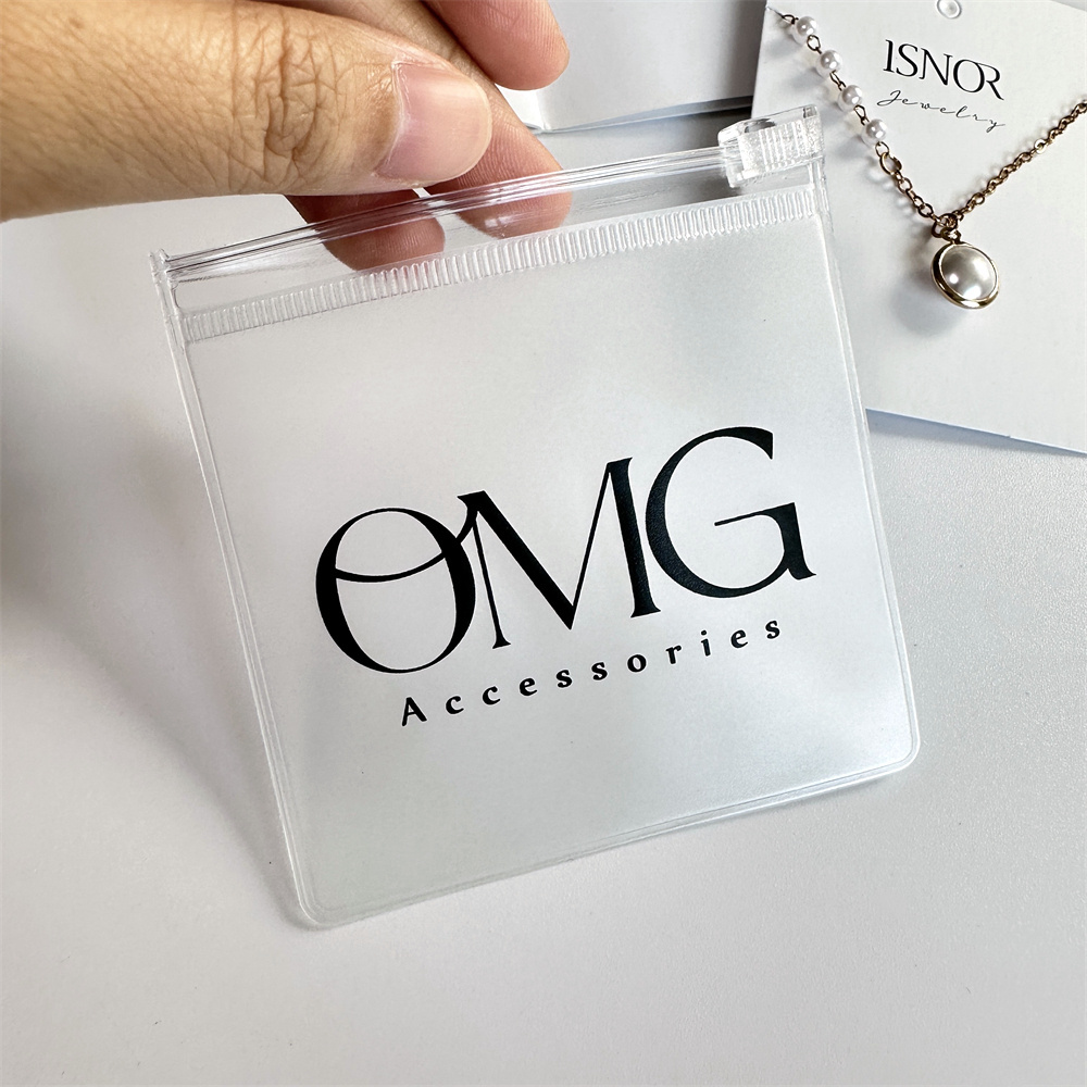 Small Zipper Pvc Bag Custom Logo Plastic Ziplock Jewelry Pouch Transparent Gift Bags For Jewelry Packaging