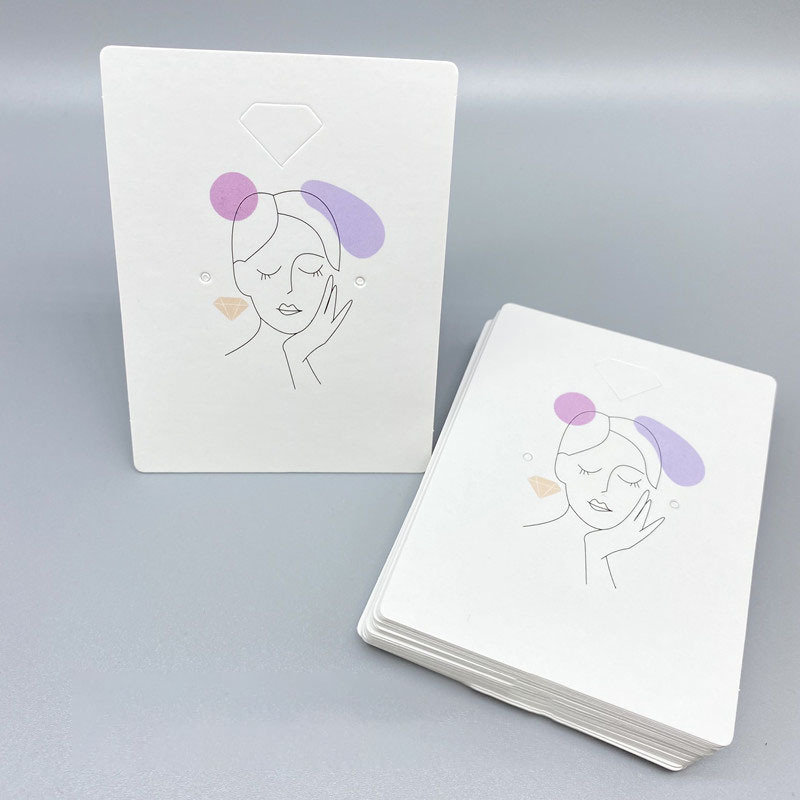 Fashion Jewelry Earring Cards Custom Printed Eco Friendly Necklace Paper Jewellery Packaging Display Card With Logo