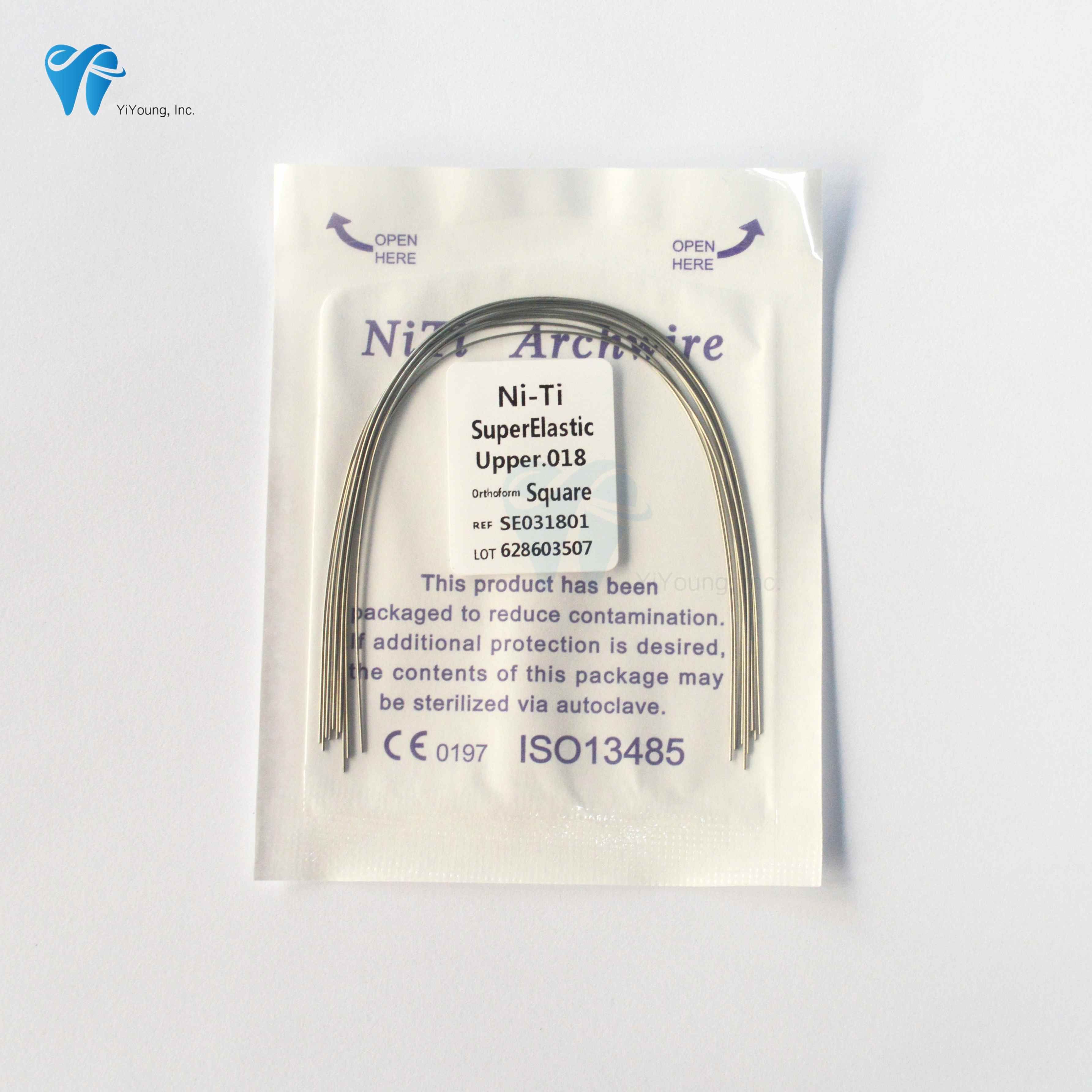 Orthodontic Products NiTi archwires Round  Ovoid / Natural/Square Superelastic wires