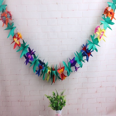 2024 Hanging Tissue Paper Flower Garland Wedding Decoration Party Supplies Hawaiian Party Decorations Flowers