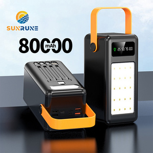 Outdoor High Capacity Powerbank 10,0000mAh For Phone Solar Charger Power Bank 80000mah portable battery Portable Charger