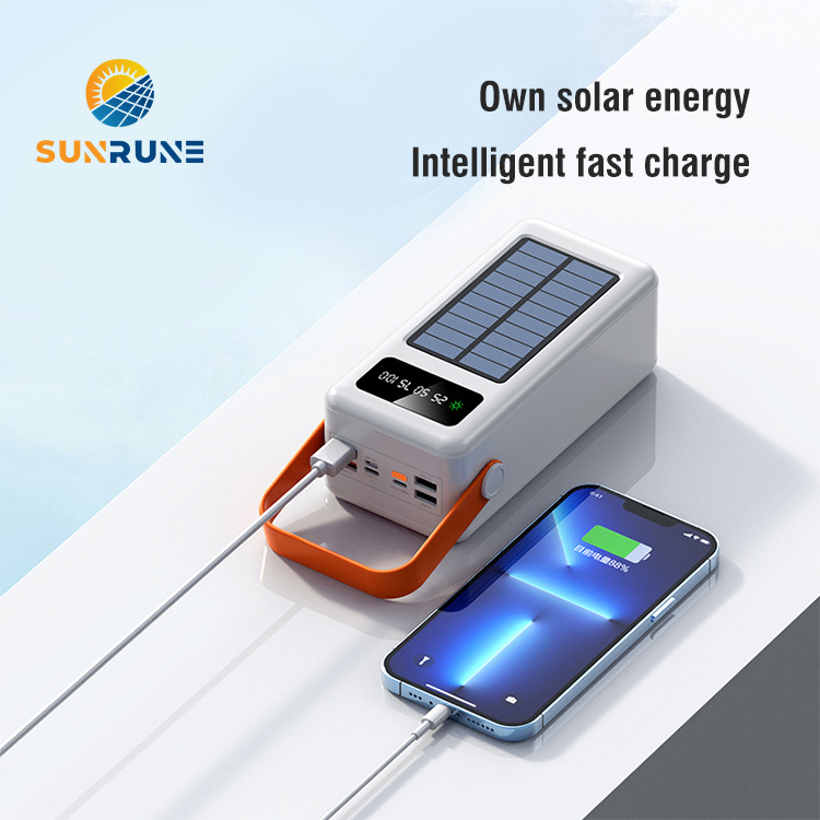 Mobile phone Power Bank 120000mAh Large Capacity LED Powerbank solar panel phone charger Mobile phone Power Charger