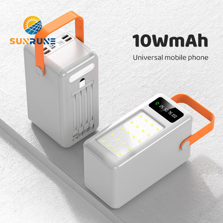 Outdoor High Capacity Powerbank 10,0000mAh For Phone Solar Charger Power Bank 80000mah portable battery Portable Charger