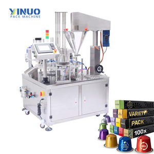 High Speed Aluminum K Cup Coffee Capsules Powder Filling Machine Espresso Capsules Filling  Sealing Machine