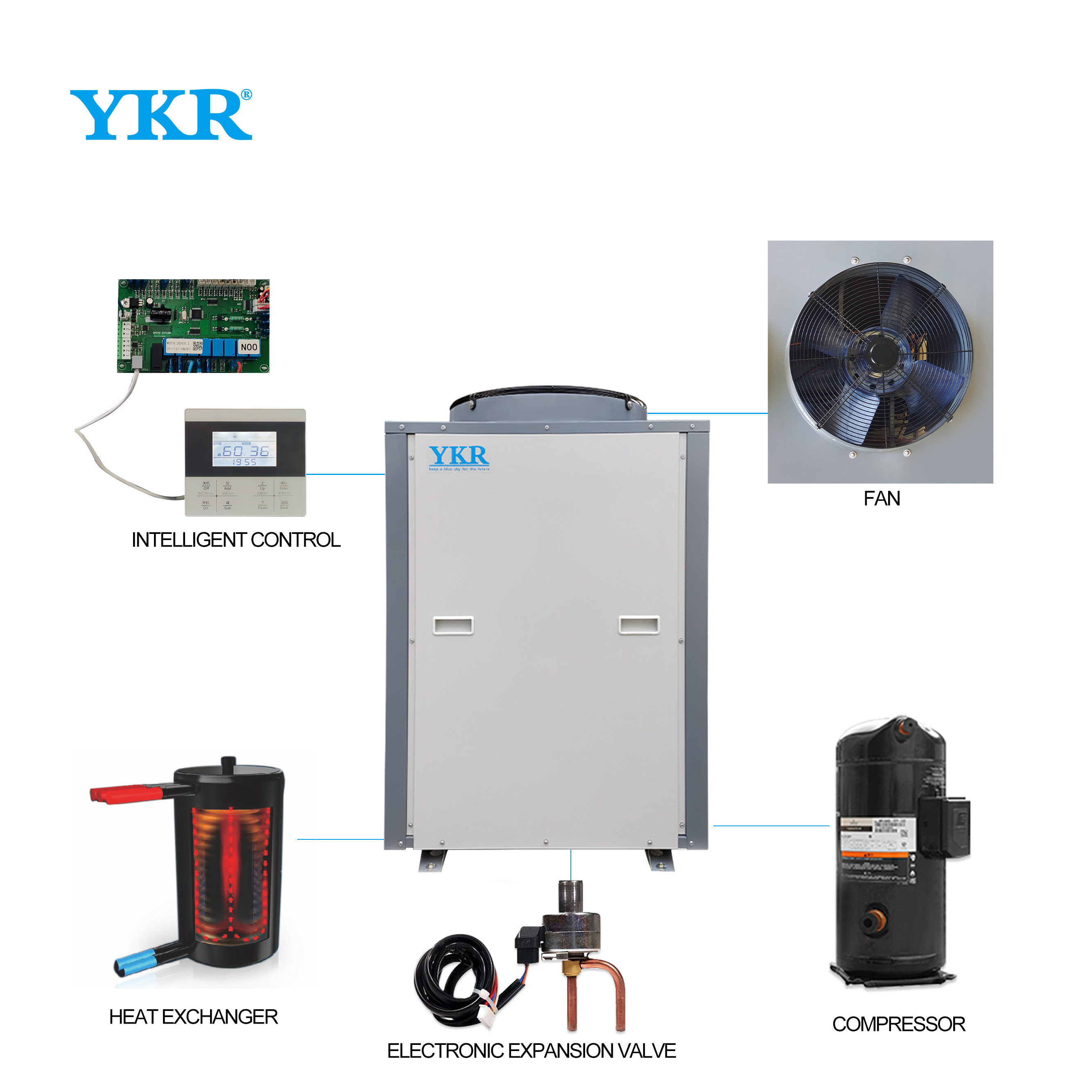 Factory direct sales heat pump air source can be customized air water heat pump heat pump water heater