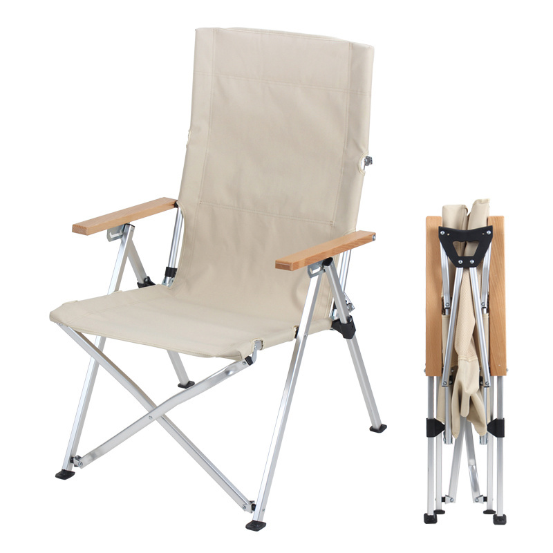 YILU Portable Camping Chair Adjustable Backrest Patio Chair Aluminum Picnic Chair