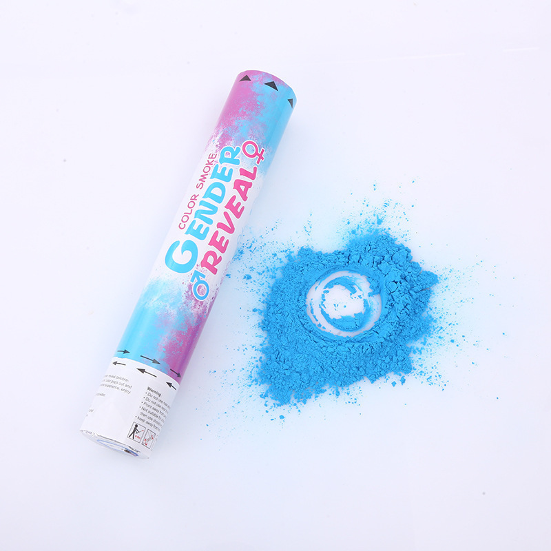 High-Quality Gender Reveal Paper Pink Blue Tube Biodegradable Powder Confetti Cannon