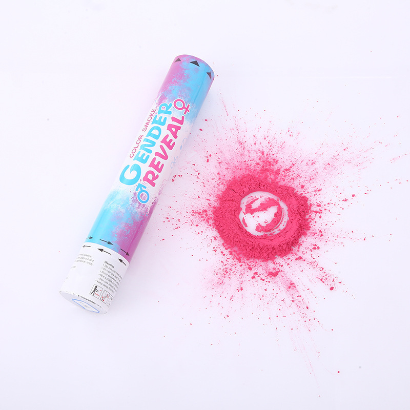 Fashionable 100% Biodegradable Baby Gender Reveal Pink And Blue Powder Confetti Cannon Popper With Popper