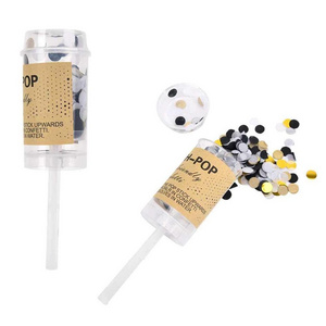 Easy Operate Small Size Handheld Push Able Confetti Cannon Party Popper