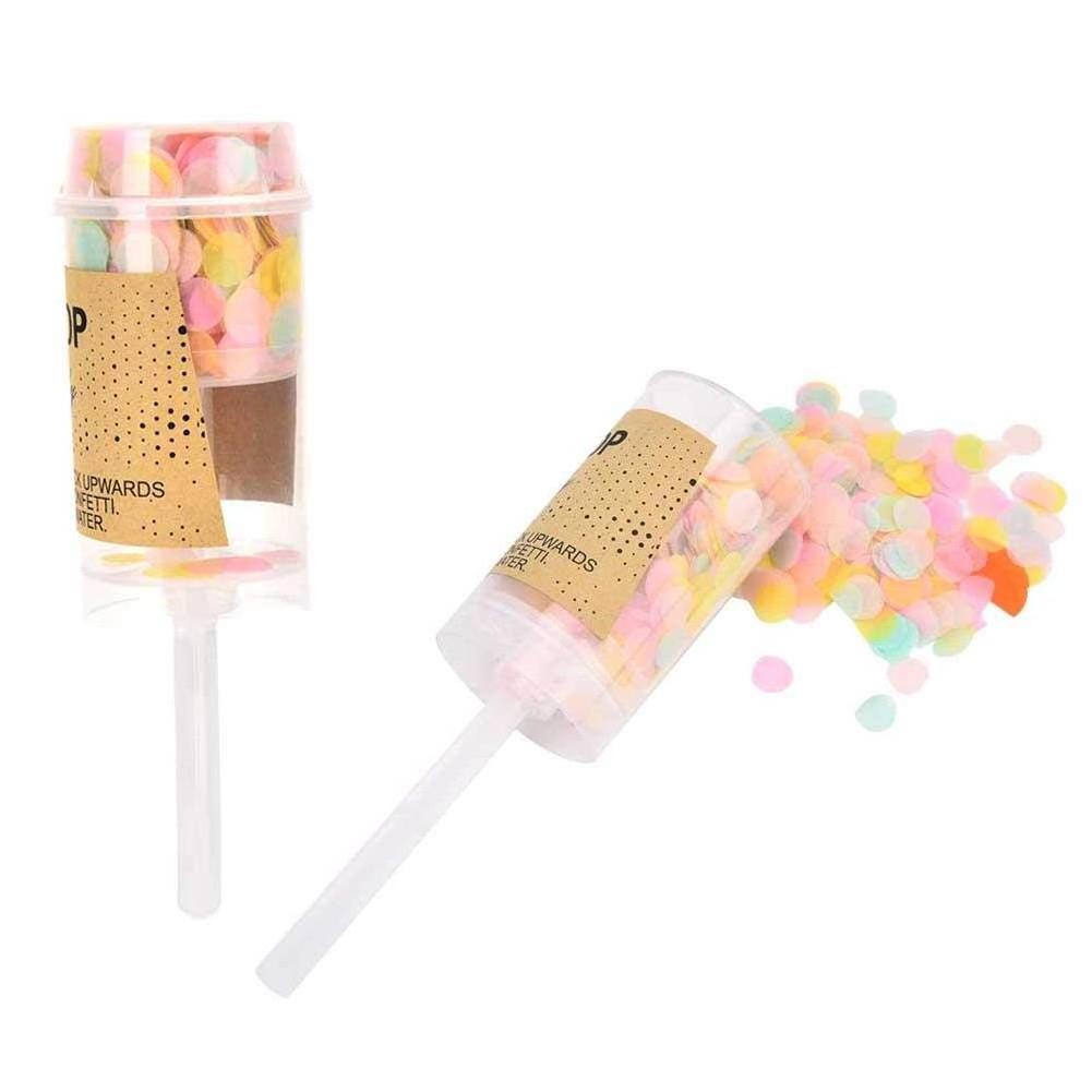 Easy Operate Small Size Handheld Push Able Confetti Cannon Party Popper