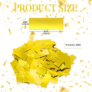 New Version Colorful 2.5cm Small Mini Rectangle Shape Foil Confetti Flameproof Paper Bulk Confetti For Poppers