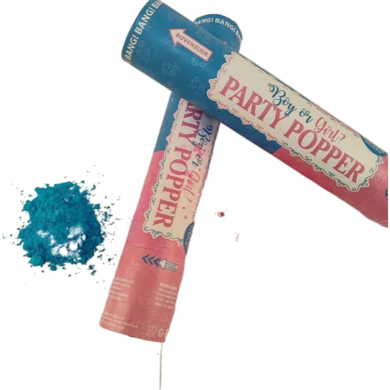 Biodegradable Surprise Party Color Gender Reveal Paper Pink Blue Powder Confetti Cannon