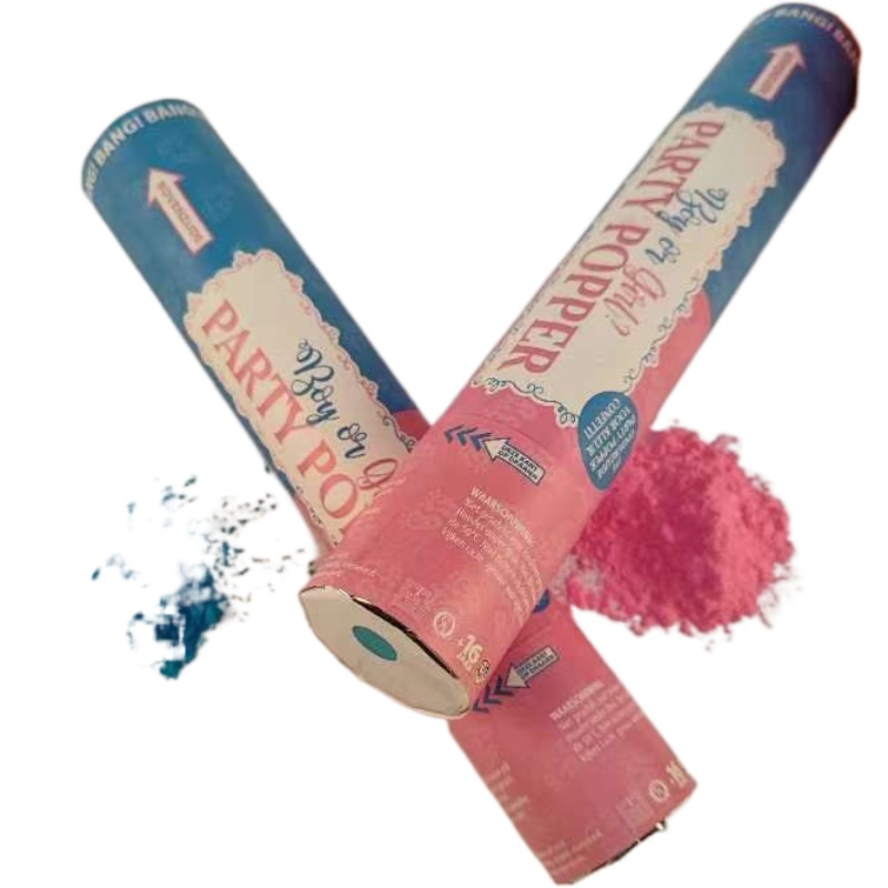 Factory Outlet Competitive Price Gender Reveal Confetti Cannon Shooter Custom Colour Party Poppers