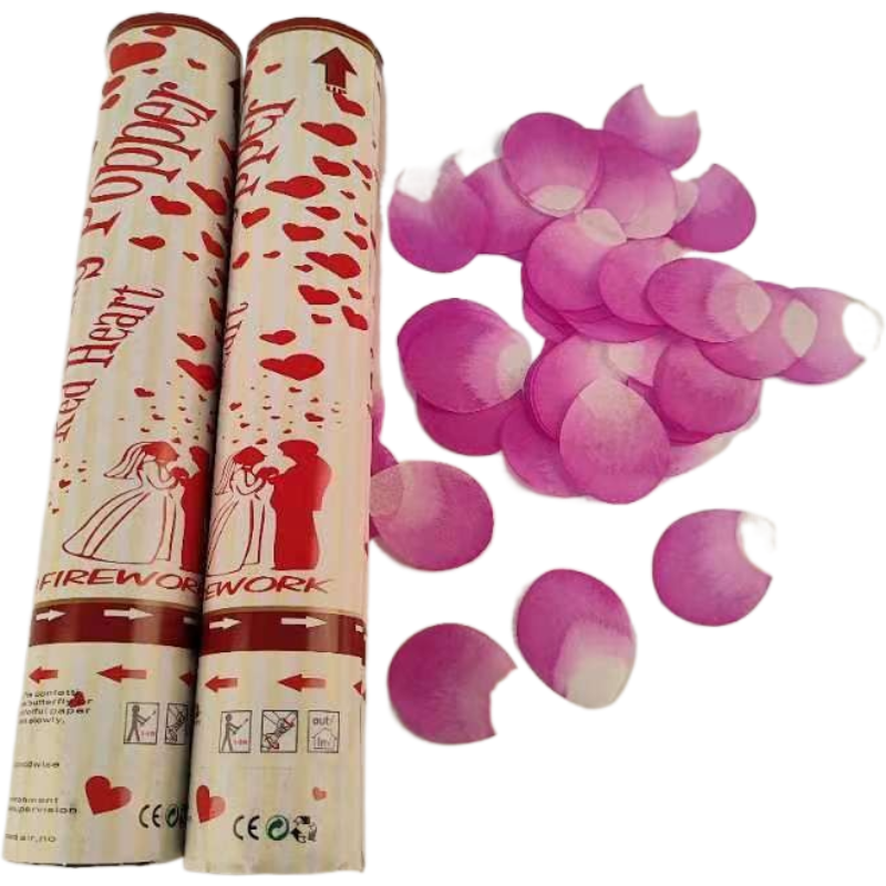 Good Quality Petal Confetti Cannon Wedding Use Pink Red Smoke Bomb Powder Confetti Sticks Cannons