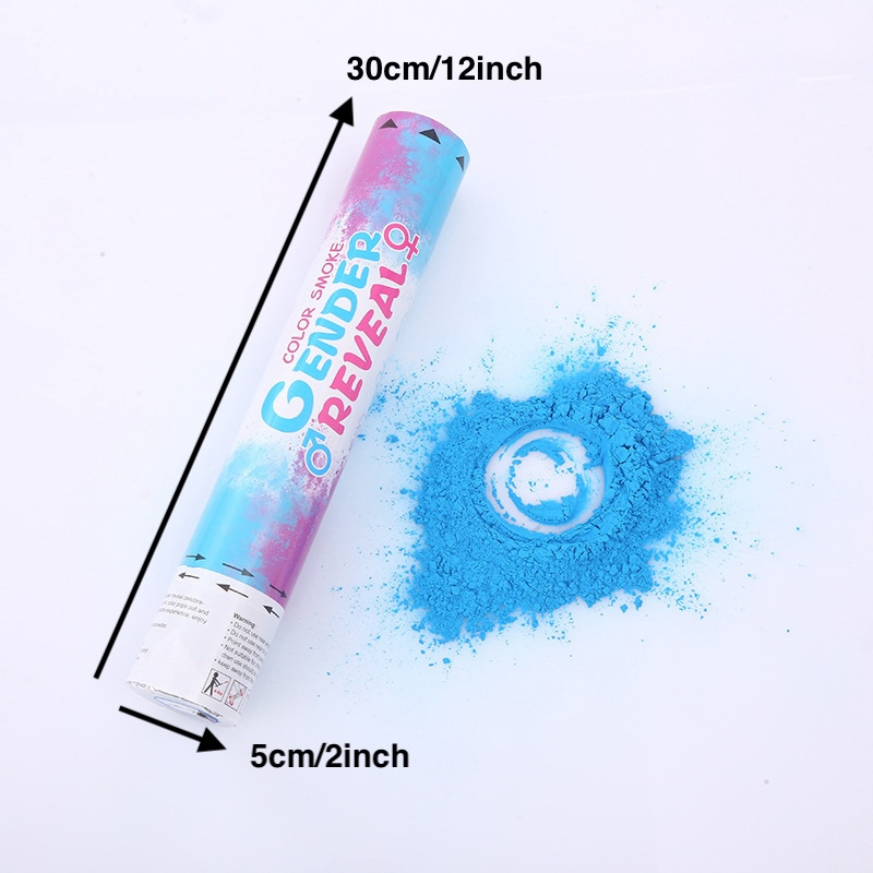 High-Quality Gender Reveal Paper Pink Blue Tube Biodegradable Powder Confetti Cannon