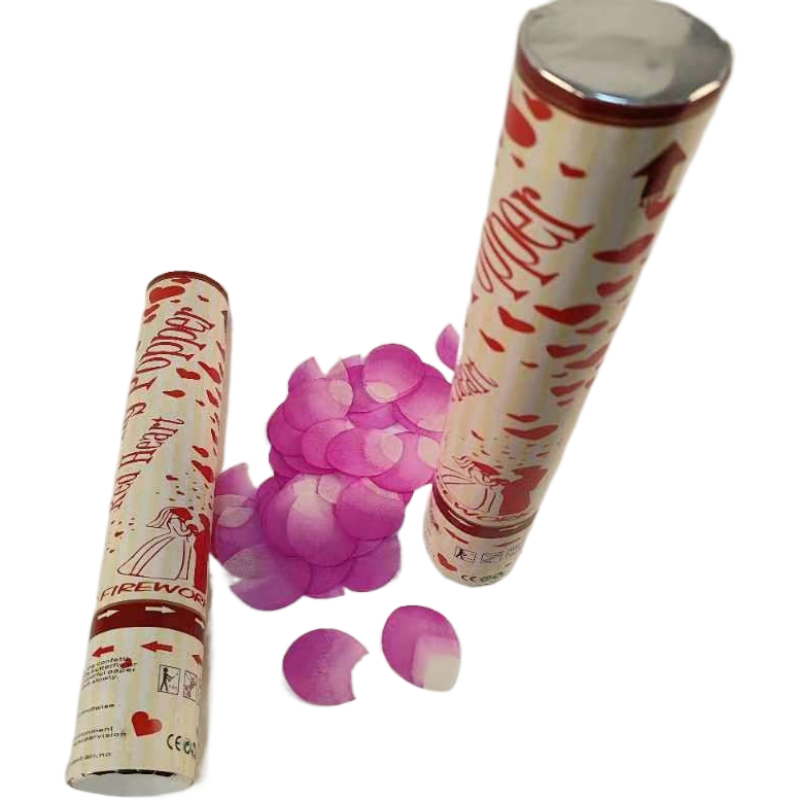 Good Quality Petal Confetti Cannon Wedding Use Pink Red Smoke Bomb Powder Confetti Sticks Cannons