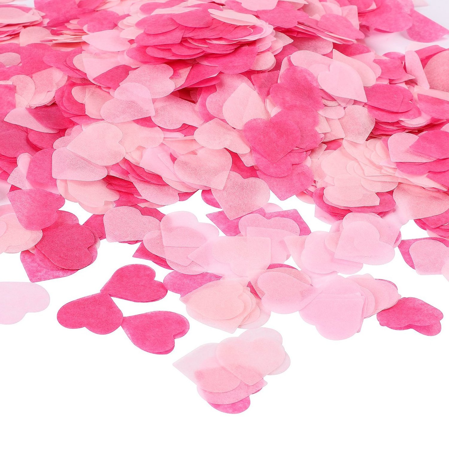 Biodegradable Red Pink Tissue Paper Heart Confetti  Cannon Paper For Balloon And Party Popper