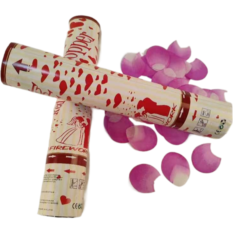 Good Quality Petal Confetti Cannon Wedding Use Pink Red Smoke Bomb Powder Confetti Sticks Cannons