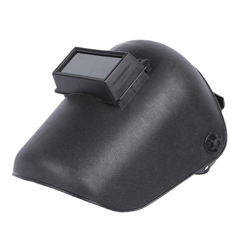 Full face welding safety leather face shield protection electric welding protective mask