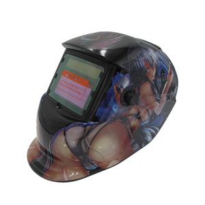 Factory direct darkening electronic sexy girl welding helmet graphic with low price