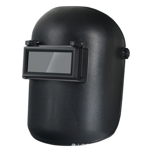 Full face welding safety leather face shield protection electric welding protective mask