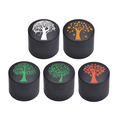 Tobacco Crusher Herb Grinder Wholesale Custom Logo Printing Magnetic Zinc Alloy Manual Stainless Steel Herb Grinder