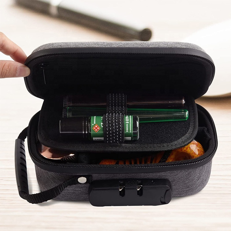 Travel Smoke Odor Proof Case Carbon Lining Locking Waterproof Smell Proof Stash Bag With Combination Lock Odor Proof Stash Bags