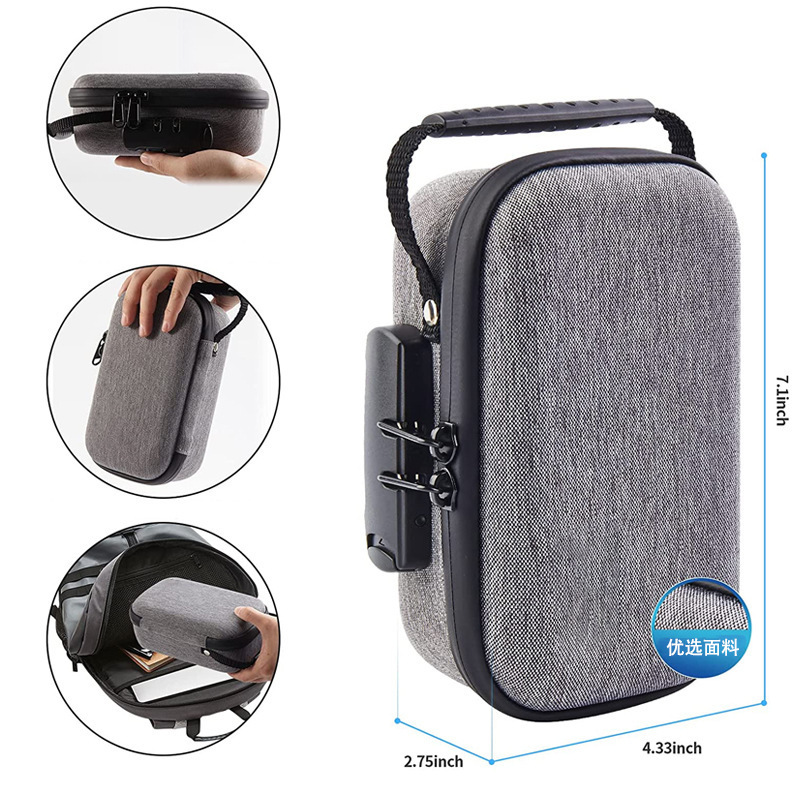 Travel Smoke Odor Proof Case Carbon Lining Locking Waterproof Smell Proof Stash Bag With Combination Lock Odor Proof Stash Bags