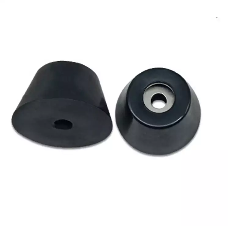 custom round Anti Vibration rubber Feet Pads with steel gasket