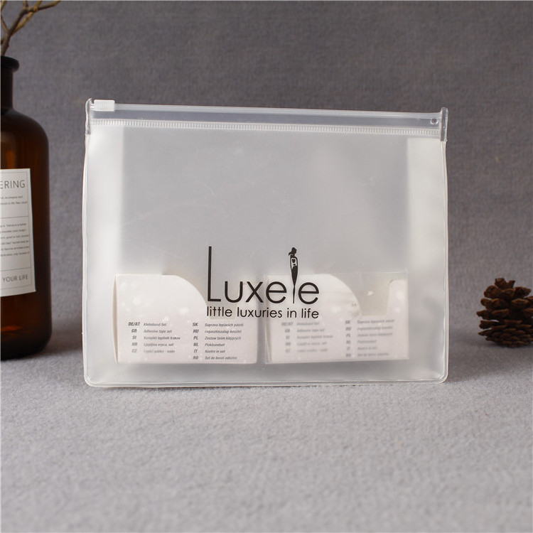 Transparent pvc clothing packaging plastic zipper bag pouch Cosmetic makeup zip lock slider bags Customized logo with Zipper