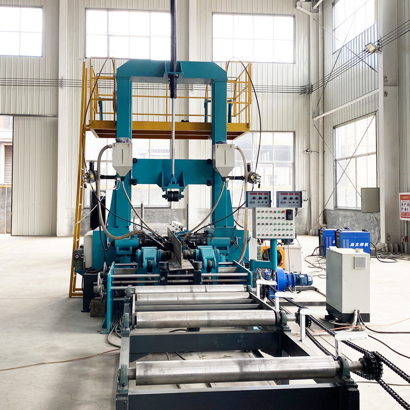 H Beam Steel Making Line Assembly Welding Straightening 3 in 1 Intergrated Machine