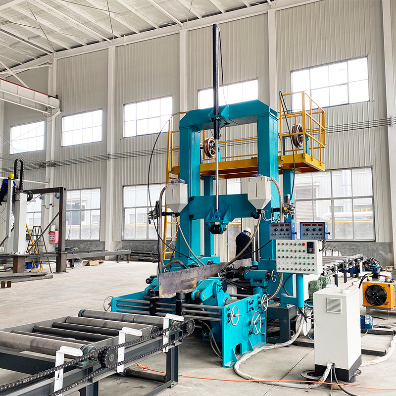 H Beam Steel Making Line Assembly Welding Straightening 3 in 1 Intergrated Machine