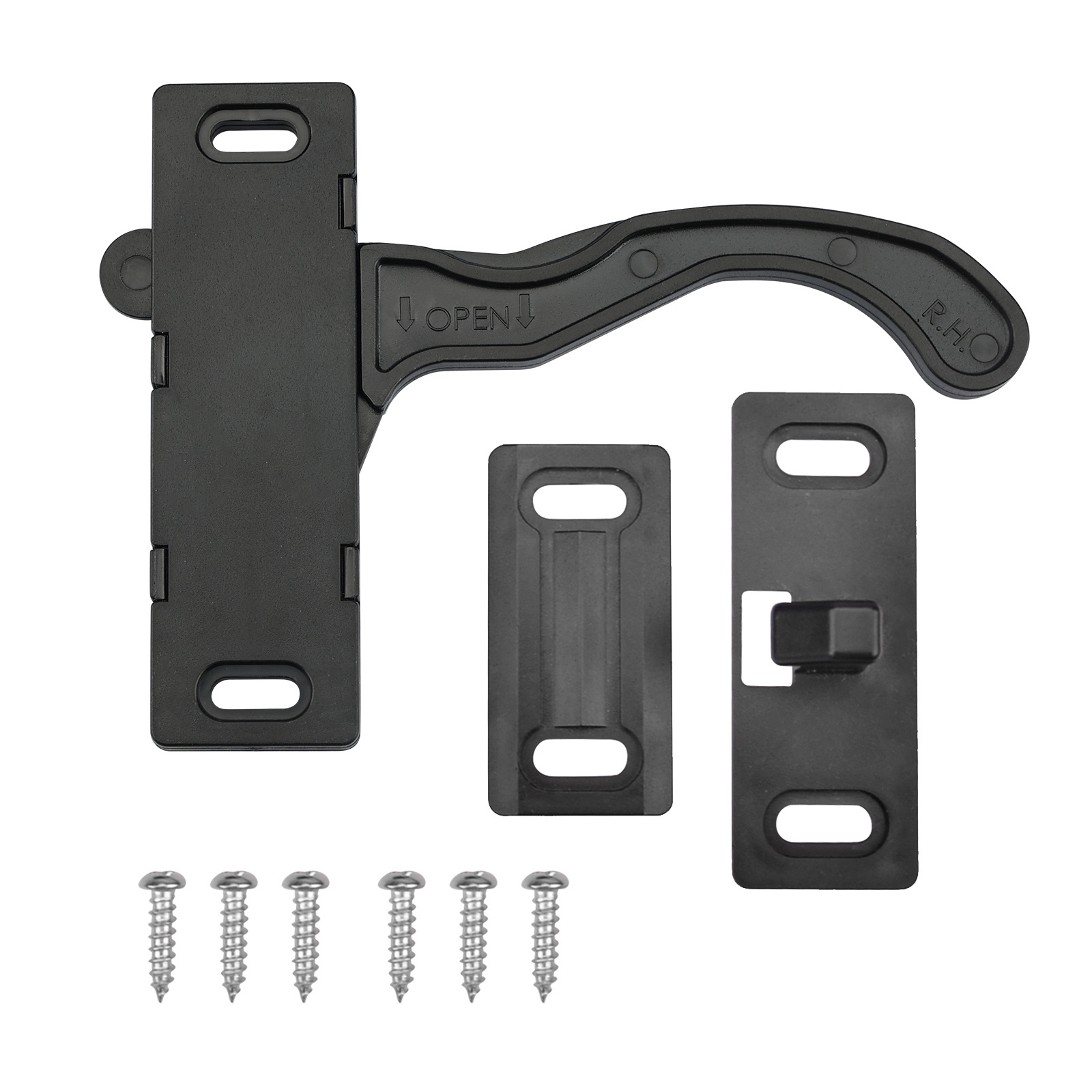 RV Screen Door Latch Camper Door Latch Right Hand Handle Kit for RV, Trailer, Camper, Motor Home, Cargo Trailer