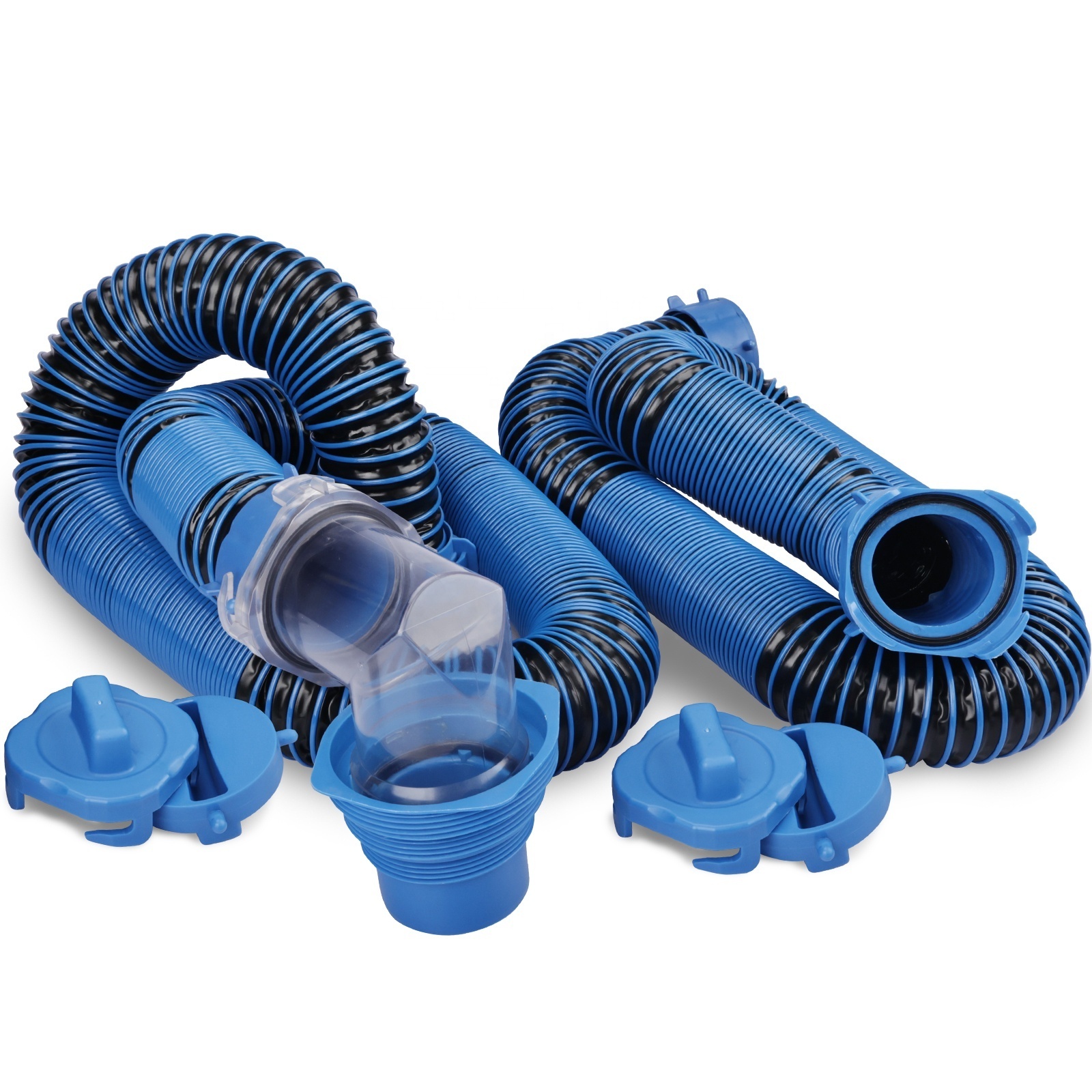 Caravan Accessories  20-Foot RV Sewer Hose Kit  Features Pre-Attached Bayonet Fittings, a Clear Elbow with 4-in-1 Adapter