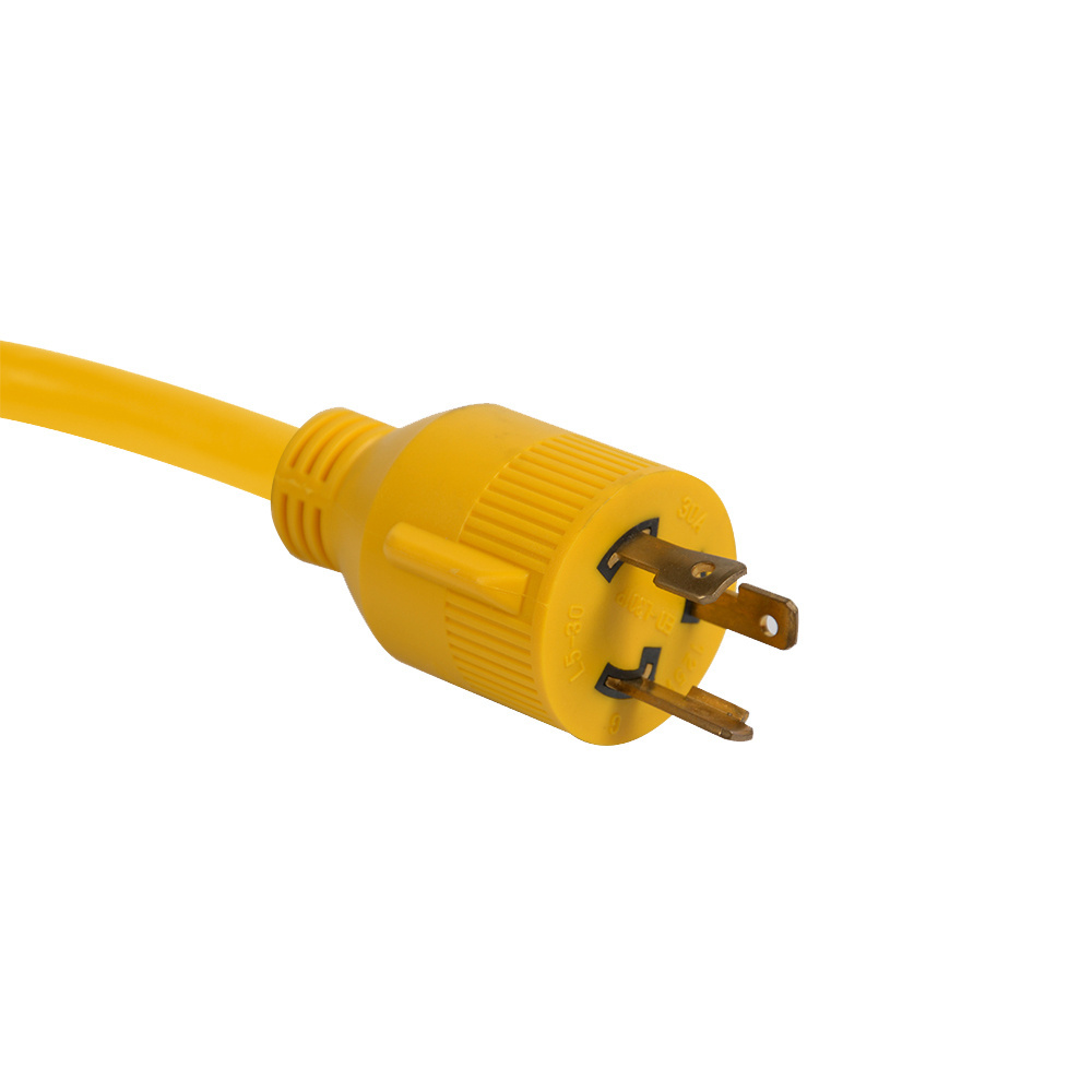 30 Amp Generator Cord 25 Feet NEMA L5-30P 10 Gauge SJTW Yellow Locking Generator Extension Cord