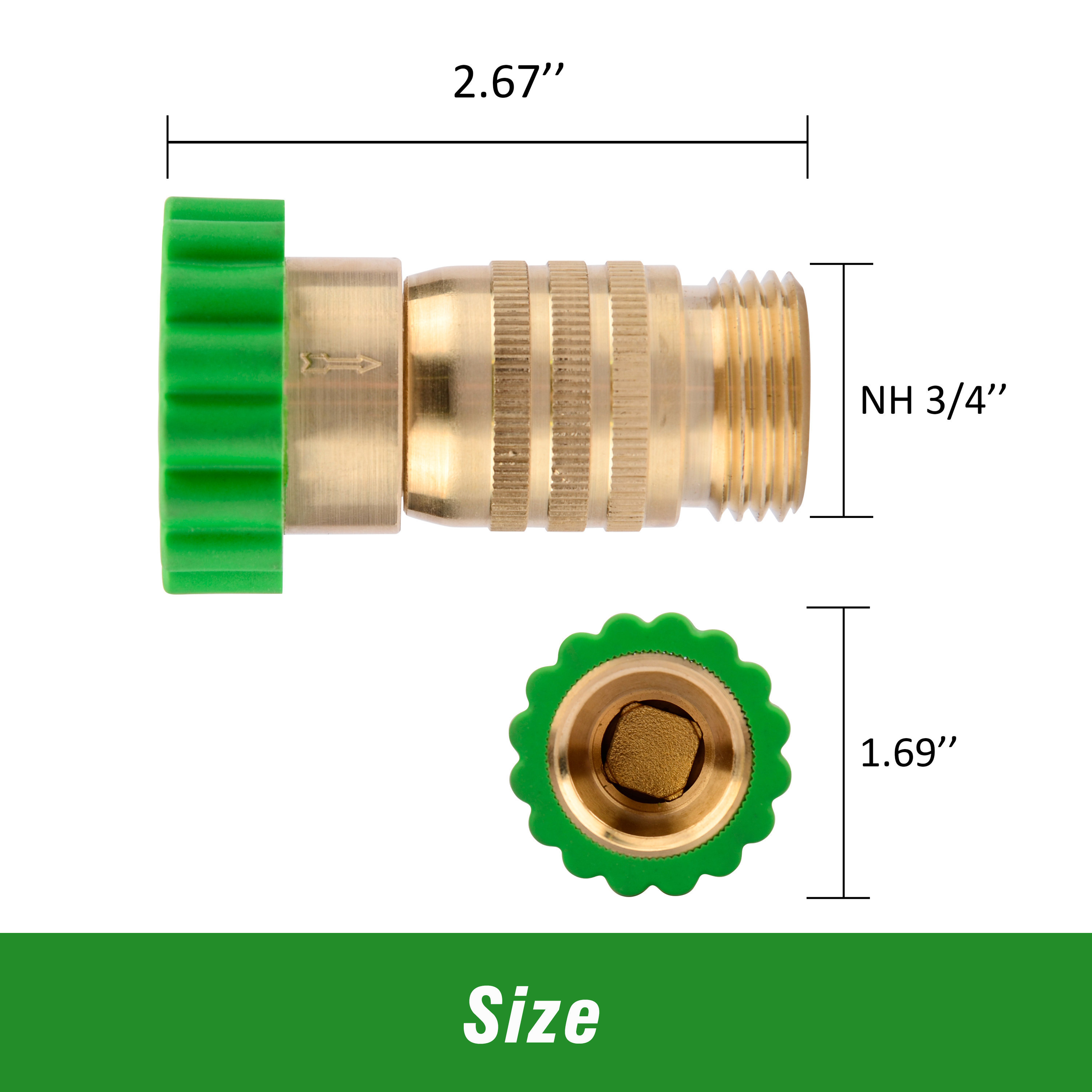 ANN112  RV Brass Inline Water Pressure Regulator Helps Protect RV Plumbing and Hoses from High-Pressure City Water, Lead Free