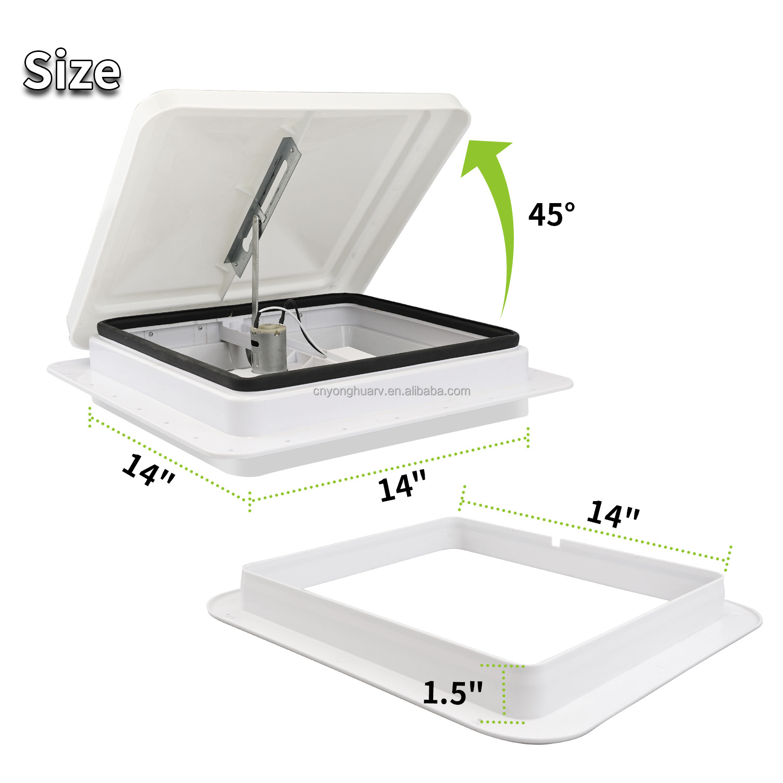 Remote Control Standard 12V RV Shower Hatch RV Air Conditioner 12 Volt RV Fan 12V Trailer Roof Vent Roof Vent