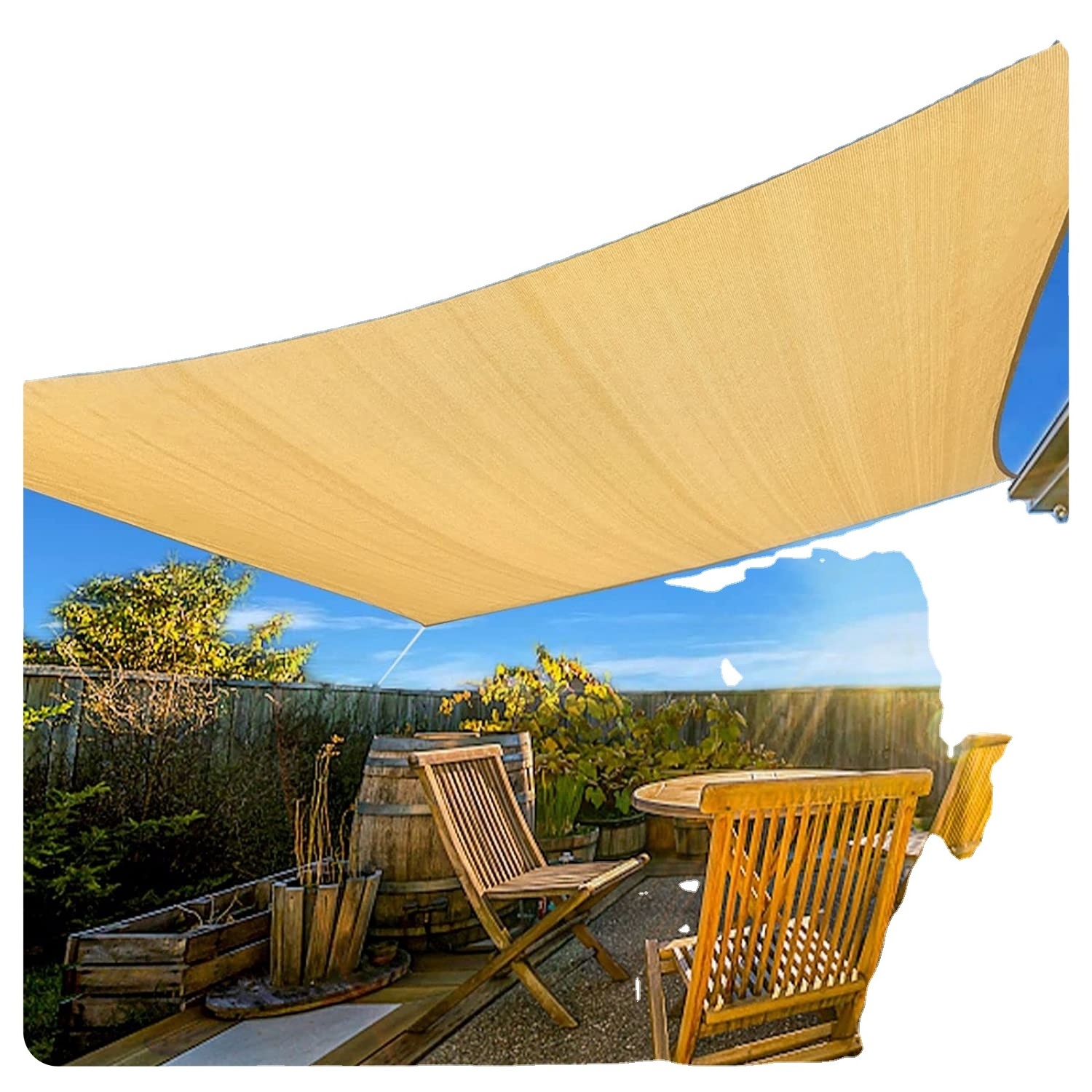 HDPE Sun Shade Sail Triangle Awning Fabric Patio Outdoor Canopy Cover/sun shade