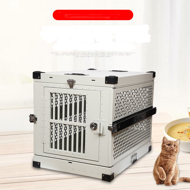 Car mounted pet cage foldable aviation thickened dog cage well ventilated and sturdy pet cage