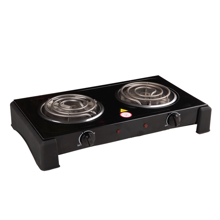 Electric coil hot plate cooking 2000w wooden hookahelectric burner electrodomesticos para la cocina two burner stove