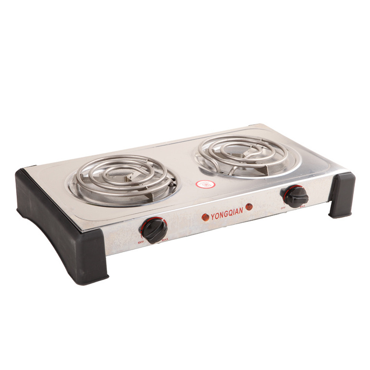 Electric coil hot plate cooking 2000w wooden hookahelectric burner electrodomesticos para la cocina two burner stove