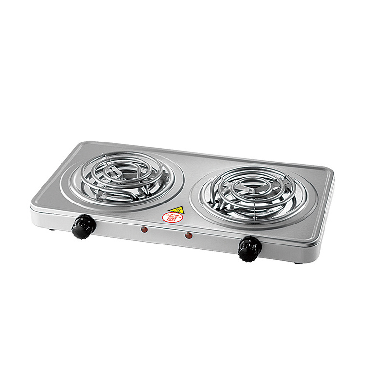 OEM Portable Double Stove Burner Electric Cooking Stove Top Cast Iron Metal Endurance 2000W Household Temperature Control CN;ZHE