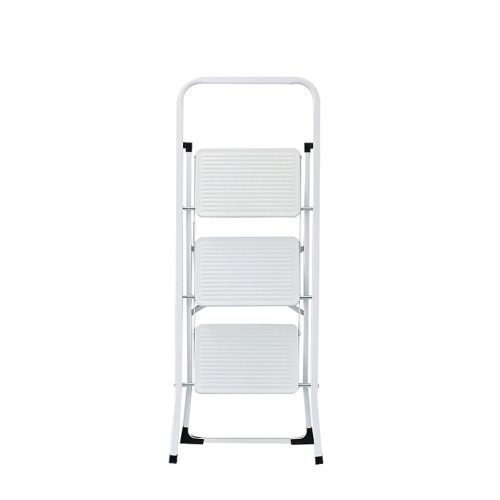 Adjustable steel folding step ladder two side home use ladder