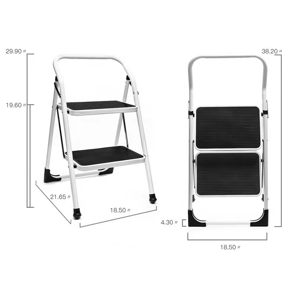 lightweight easy storage Anti-slip wide step steel  mobile home use ladder