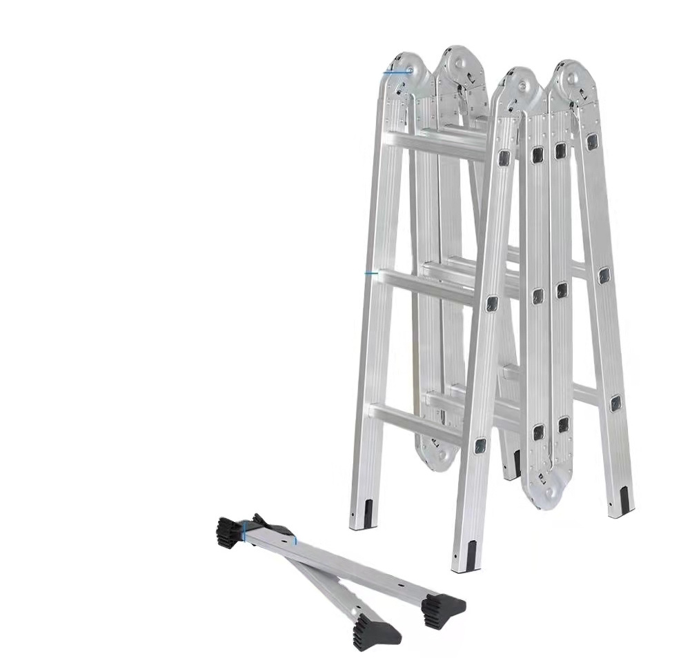 4*5 Aluminum multi purpose folding step hinges mobile 3.7M Ajustable Safety Ladder