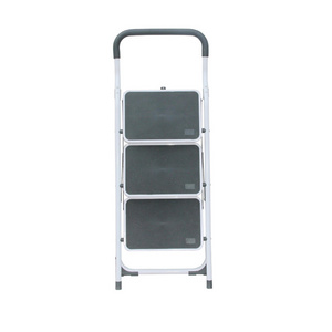 portable household 3 step steel ladder with handrail