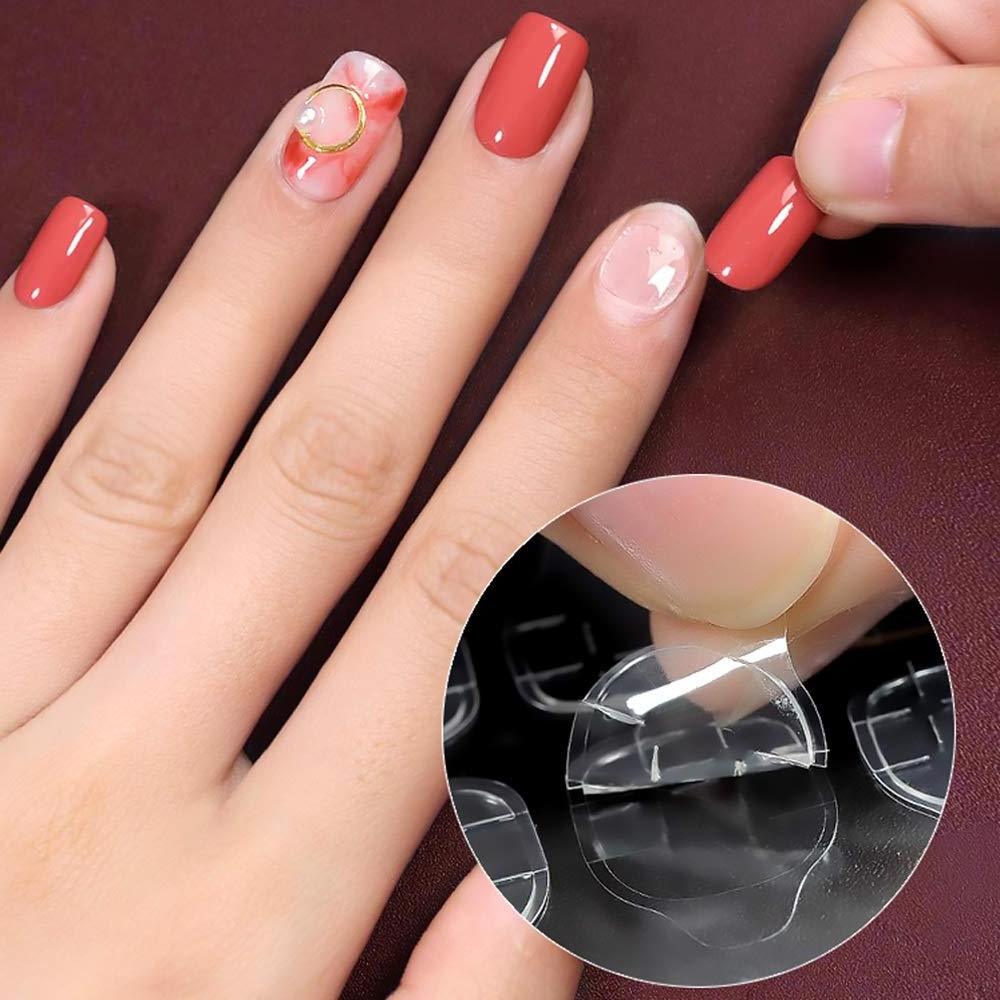 Popular transparent seamless nail double-sided self-adhesive waterproof double-sided nail sticker extension glue