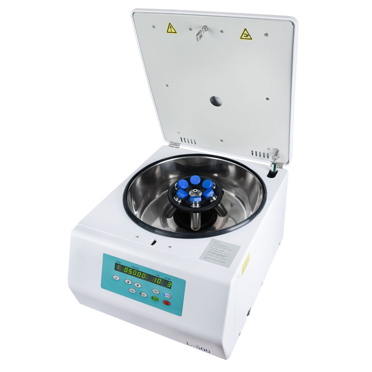 5000r/min High Speed 100mlx4 15mlX32 50mlX4/8 Swing Rotor Bench-top Laboratory Centrifuge L-500