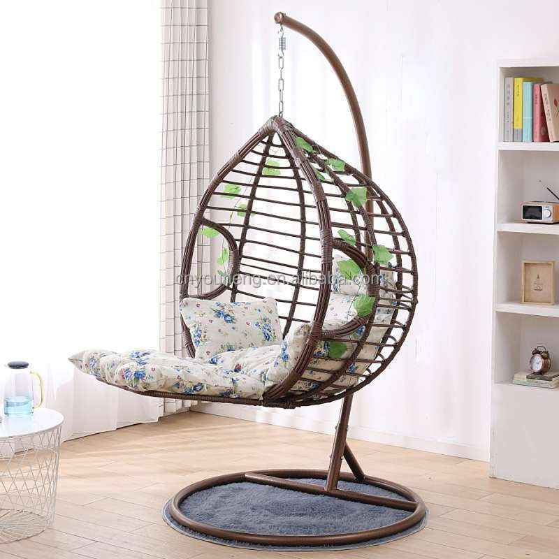 modern outdoor patio eff garden swing luxury lounge bedroom automatic hammock swing chair with stand for adults